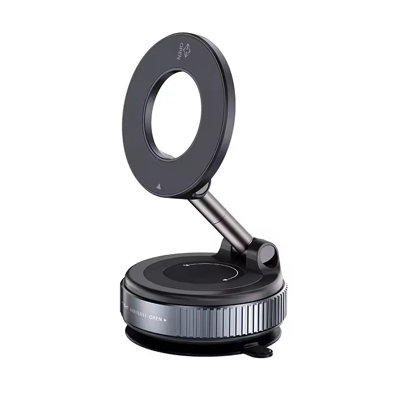 Adjustable MagSafe Holder for iPhone & Android Vacuum Magnetic Suction Cup Folding Swivel Stand – Double-Sided Universal Mobile Phone Holder