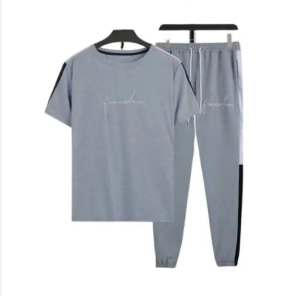 2 Pcs Men's Polyester Freedom Printed Track Suit – Comfortable Casual & Sports Wear