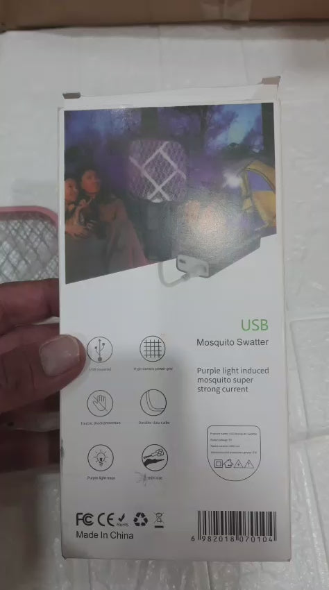 Electric Mini USB Mosquito Killer Racquet Lamp – Wireless Night Bulb & Effective Insect Catcher (Random Color)